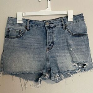 PacSun Light Blue Distressed Jean Shorts
